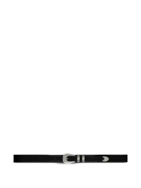 FURSAC leather silver-buckle belt Black FHACE00028