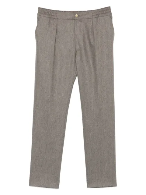 FURSAC wool elasticated-waistband trousers Brown FHPPA00100