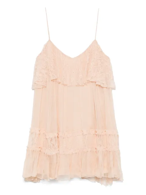NISSA lace mini dress Neutrals RS14727
