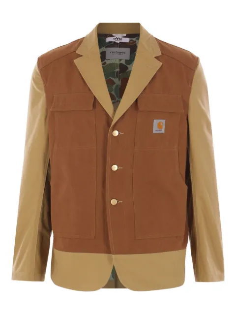 Junya Watanabe MAN panelled cotton blazer Brown WOJ912S25