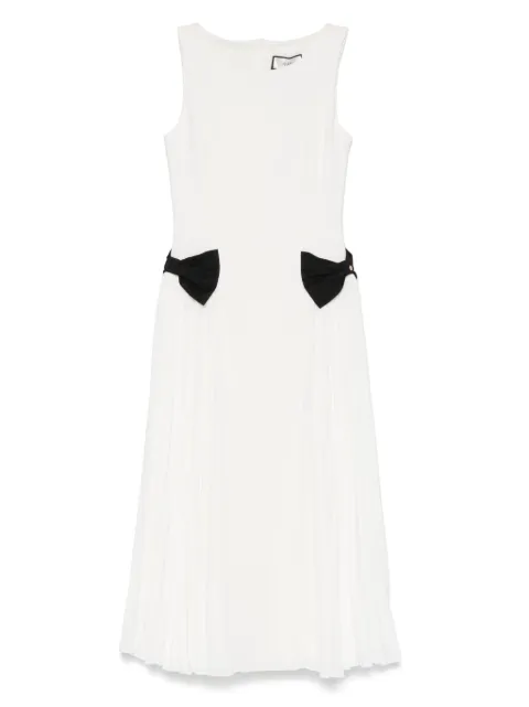 NISSA bow-detail midi dress White RC15663WHITE
