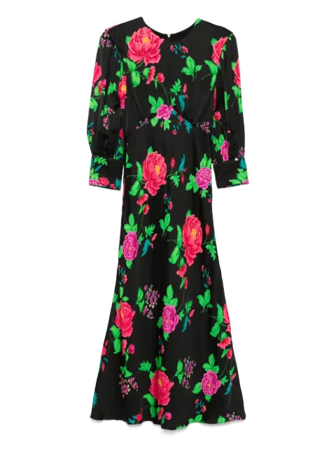 NISSA printed midi dress Black RC15853PRINT
