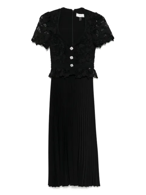 NISSA lace-panels maxi dress Black RC14922BLACK