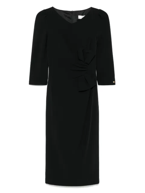NISSA bow-detail midi dress Black RZ15737