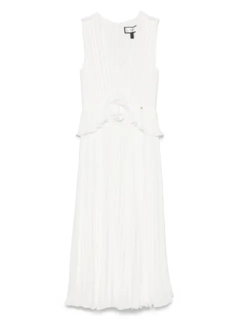 NISSA floral-appliqué gown White RS15790