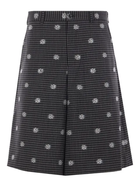 Comme des Garçons Homme Plus check-print shorts Black POP012S25