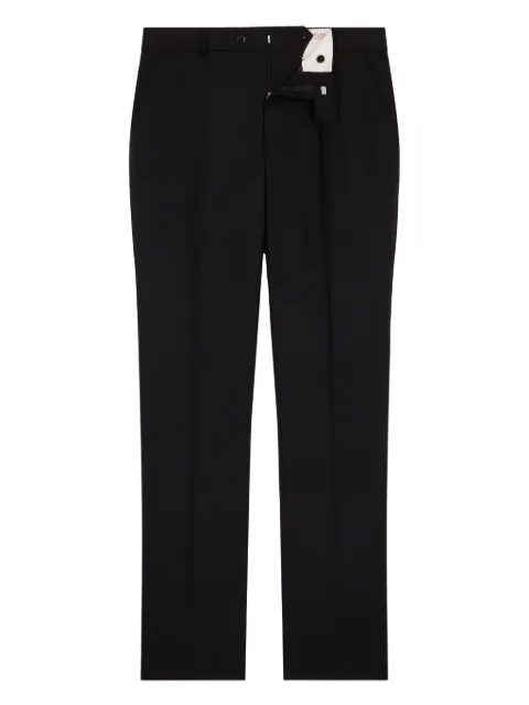 FURSAC concealed-fastening straight trousers Black FHPPA00209