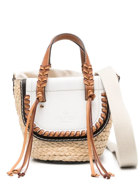 CUBA LAB Habanera Cuoieria leather-trim tote bag Neutrals HABANERACUOIERIA