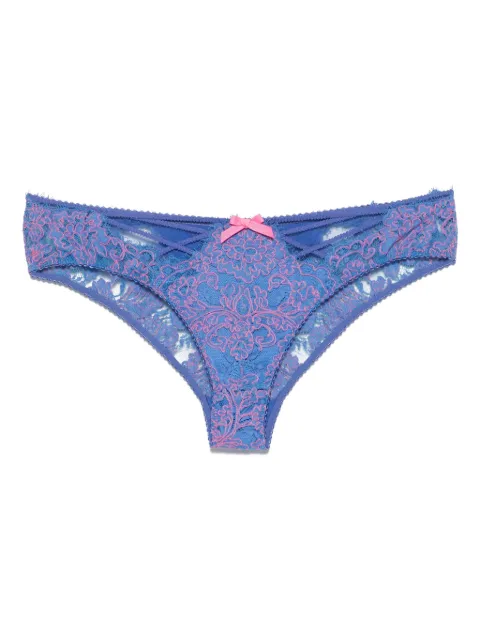 Agent Provocateur embroidered-lace briefs Blue AP12415400650