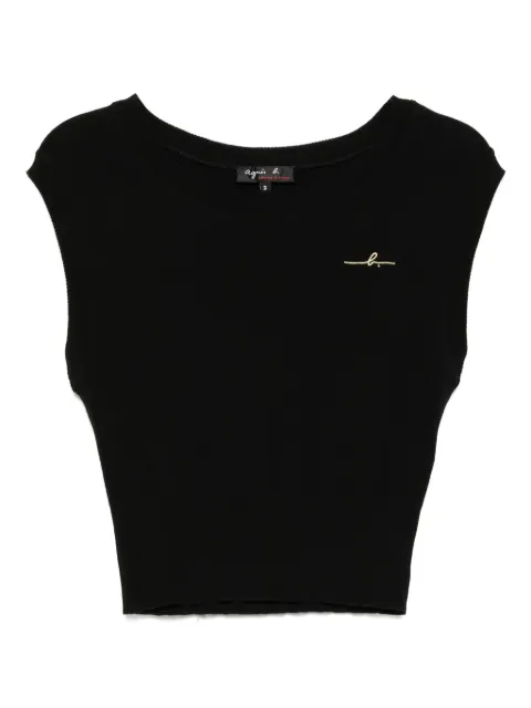 agnès b. logo-embroidered vest Black ECY9K401