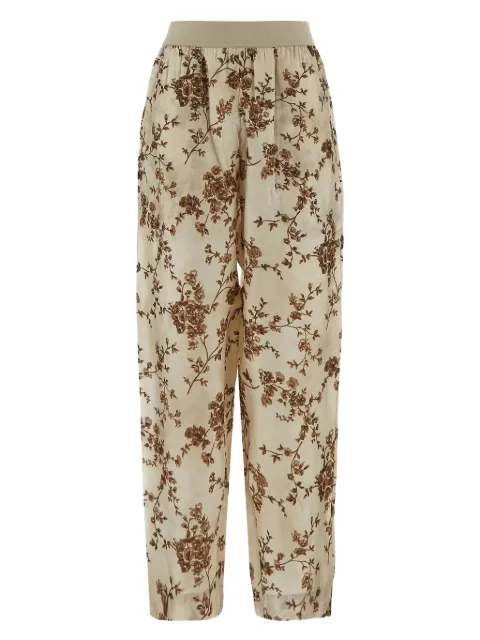 Uma Wang floral-print trousers Neutrals UW3006UW016