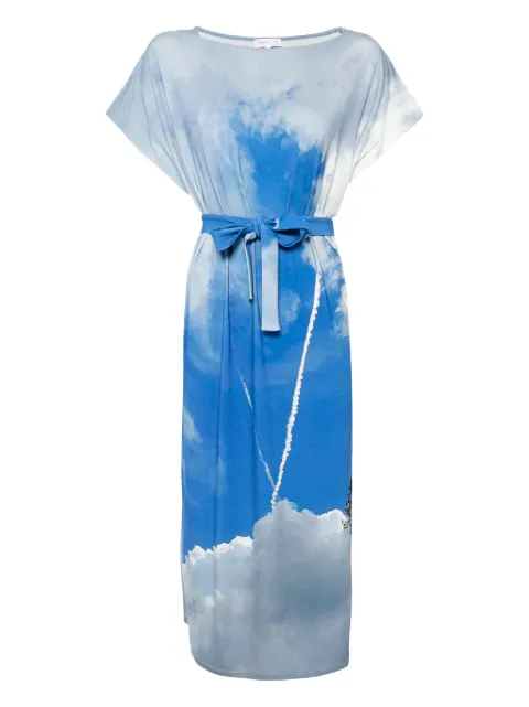agnès b. graphic-print dress Blue QF23NU85