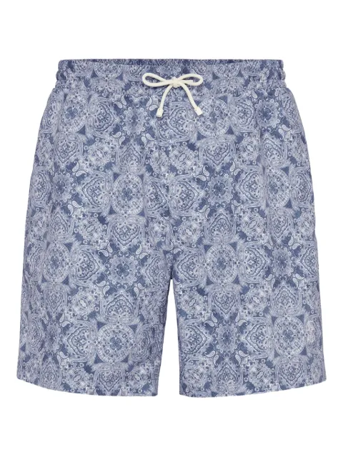 Brunello Cucinelli patterned swim shorts Blue MM698043C007