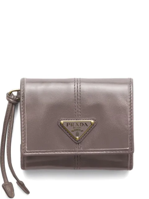 Prada small triangle-logo wallet Grey 1MH0432CYR