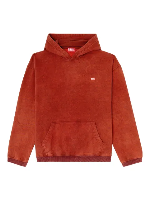 Diesel S-Kai logo-embroidered hoodie Brown A186500AGBZ