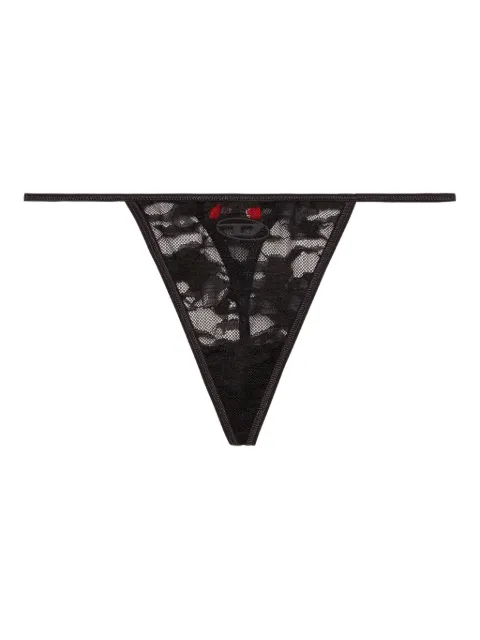 Diesel thong in stretch camo lace Black A192380DRAK