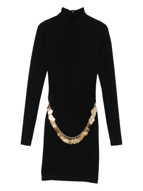 Burc Akyol coin-embellished high-neck mini dress Black BA4FD02
