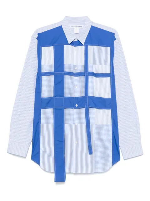 Comme Des Garçons Shirt patchwork striped shirt Blue FOB016S251