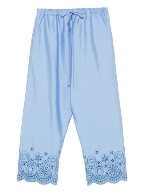La DoubleJ embroidered trousers Blue TRO0162SAN005ECL03BU01