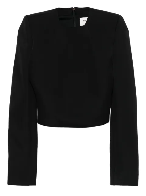 Burc Akyol long-sleeve crew-neck blouse Black BA4FT07