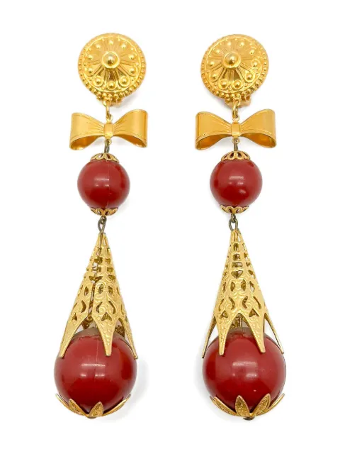 Jennifer Gibson Jewellery 1970s Filigree Bomb earrings Gold JGJBOMBERG