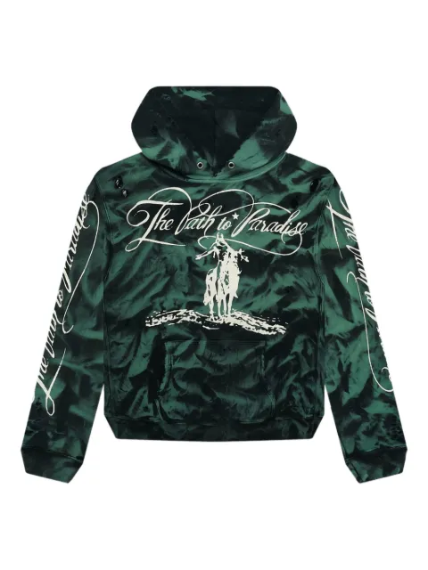 HELLSTAR Marble Paradise hoodie Green HS01HOO001GREE