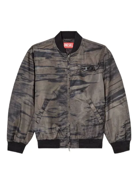 Diesel J-Kepes-Dlbz abstract-print bomber jacket Grey A195140DLBZ