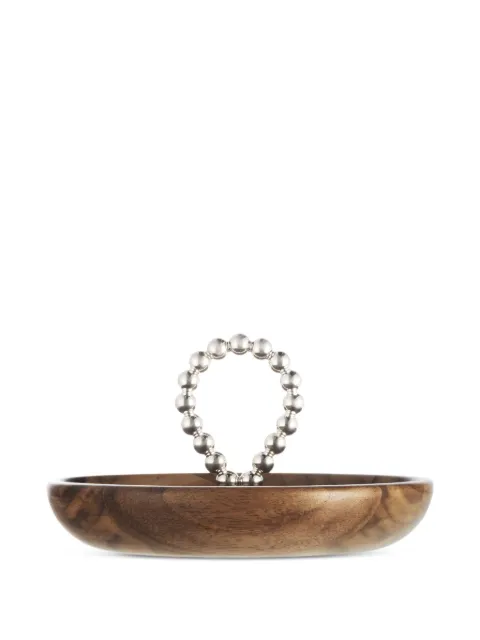 Christofle beaded-handle walnut bowl (14cm) Brown 3570660542730