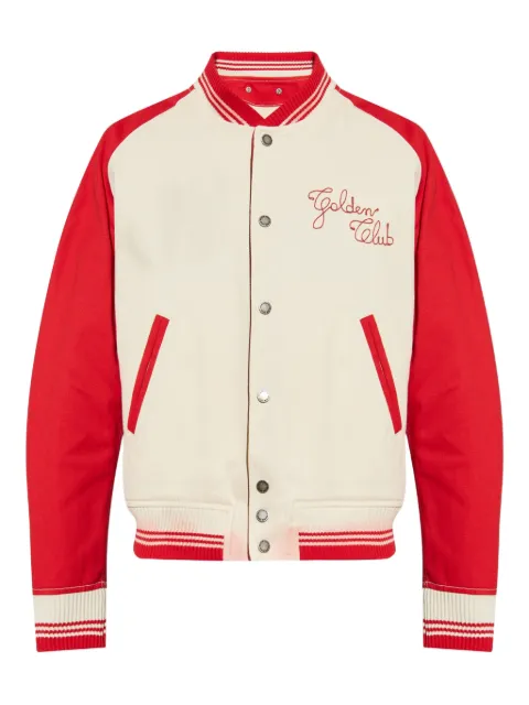 Golden Goose embroidered bomber jacket White GMP02128P001856