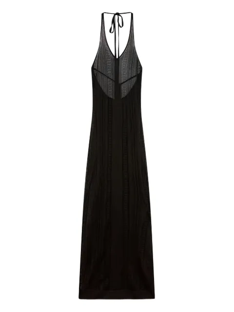 Donde Esteban Guayabera knitted maxi dress Black D4DRE889