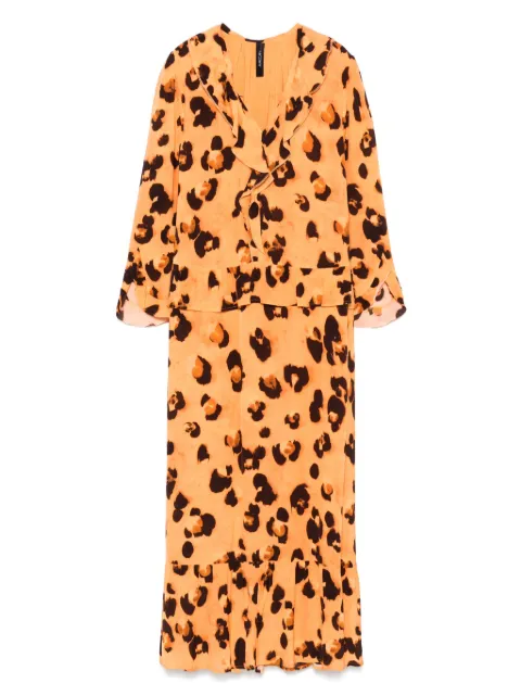 MARCCAIN printed maxi skirt Orange SC2142W77