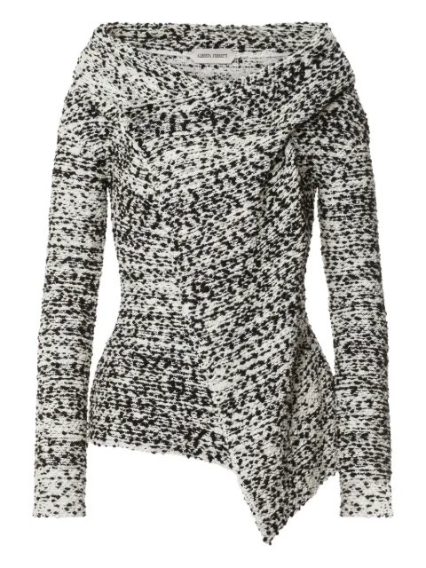 Alberta Ferretti asymmetric draped jacket Black AEF252M05835106