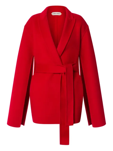 Alberta Ferretti double-breasted belted blazer Red AEF252M06195159