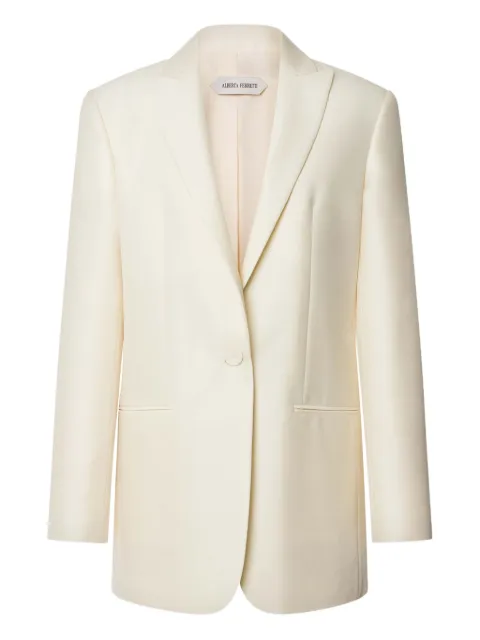 Alberta Ferretti tailored lapel blazer White AEF252M05095136