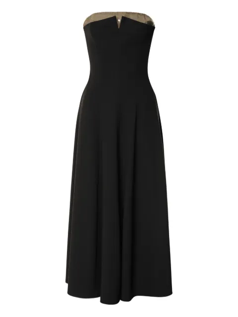 Alberta Ferretti strapless flared dress Black AEF252M04285134