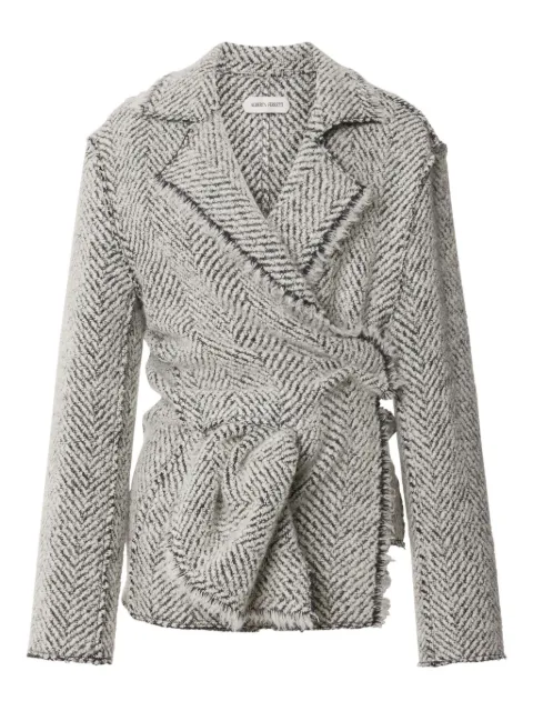 Alberta Ferretti herringbone-pattern jacket White AEF252M05045155