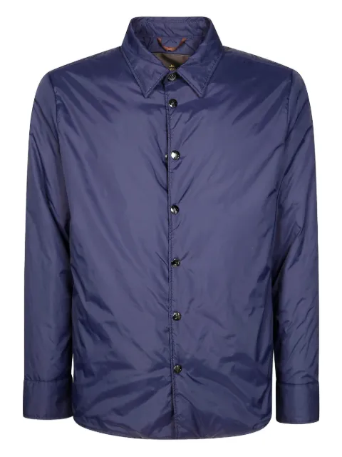 ON THE BUND technical-jersey shirt jacket Purple 181