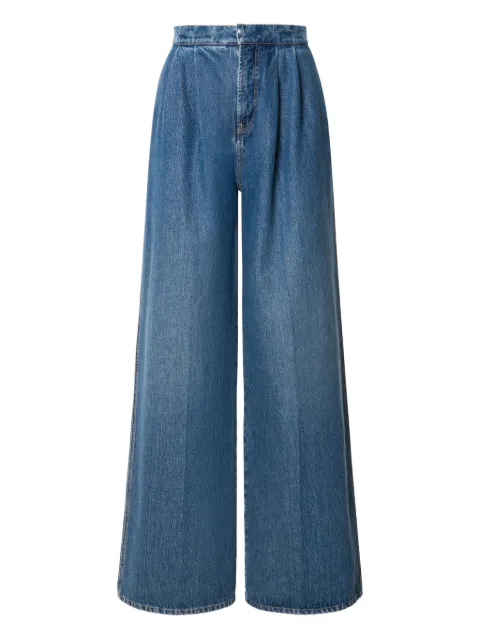 Alberta Ferretti pleated wide-leg jeans Blue AEF252M03105132