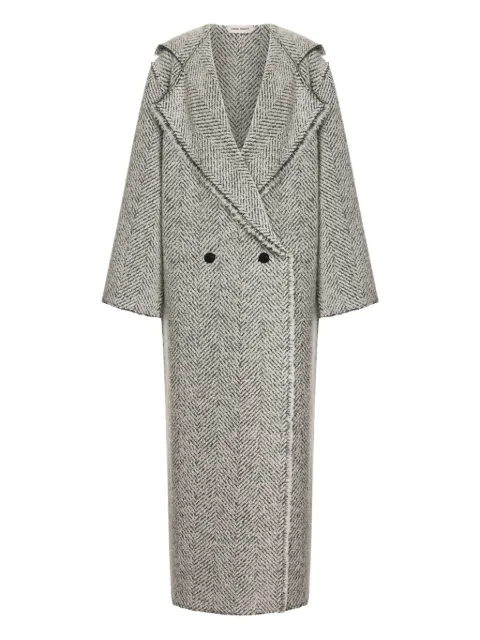 Alberta Ferretti herringbone-pattern coat White AEF252M06155155