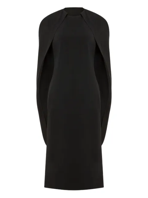 Alberta Ferretti cape-sleeve dress Black AEF252M04075134