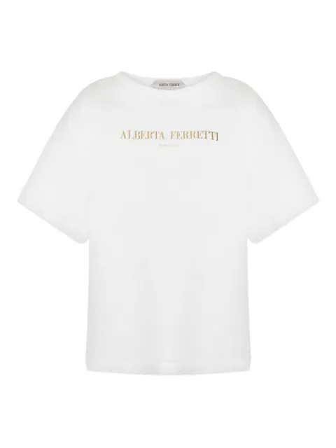 Alberta Ferretti cotton T-shirt White AEF252M07025195