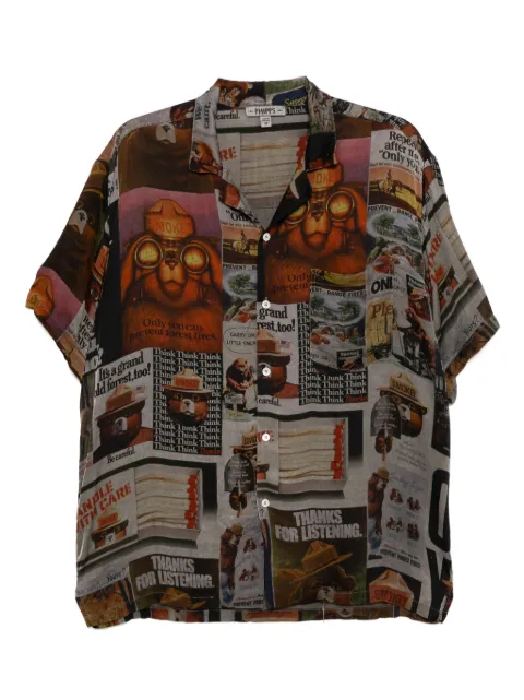 Stain Shade graphic-print shirt Brown 274