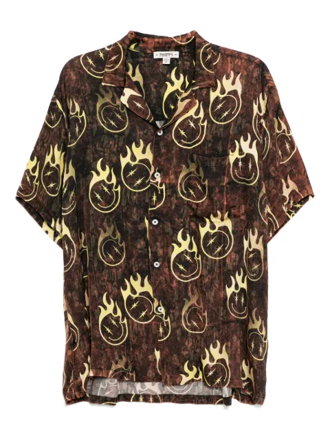Stain Shade graphic-print shirt Brown 273
