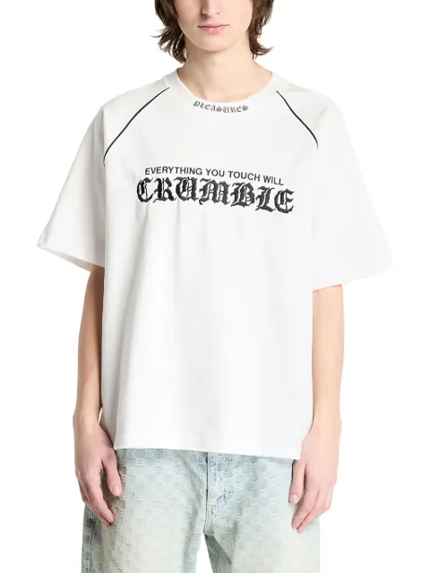 Pleasures Crumble Heavyweight Raglan T-shirt White P25SP026WHITE