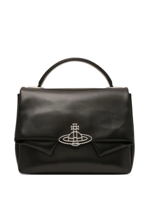Vivienne Westwood orb-embellished flap bag Black 47020008WL0077