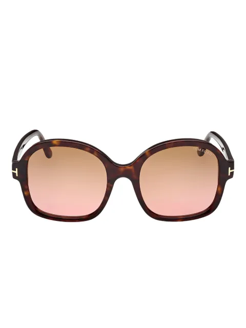 TOM FORD Eyewear oversize-frame sunglasses Brown FT103452F
