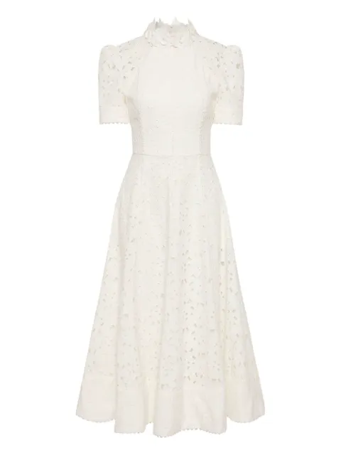 Rebecca Vallance embroidered midi dress Neutrals 25011909