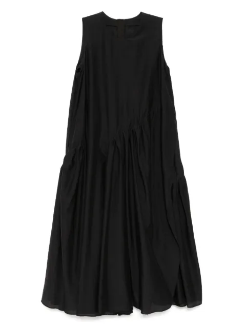 JNBY pleated asymmetric-hem dress Black 5P4G12220