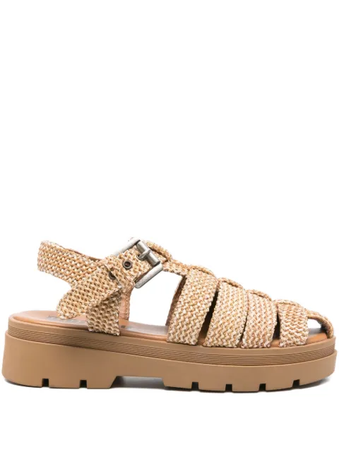 Bibi Lou woven-texture flat sandals Brown 602Z88AA