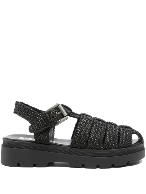 Bibi Lou woven-texture flat sandals Black 602Z88AA